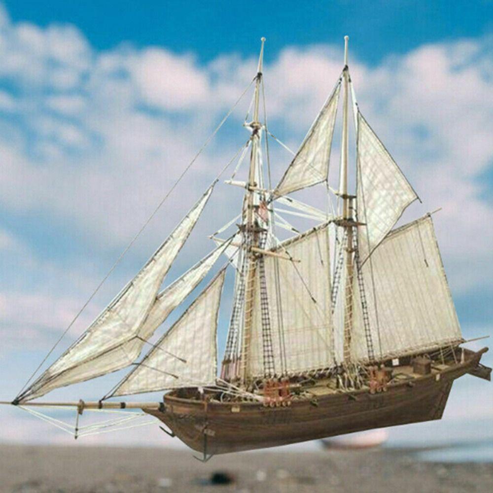 Ancient Sailboat Wooden Ships Model Home Decoration Wooden Sailing Boat  DIY Hobby