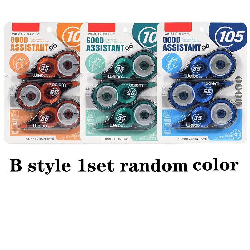 3 шт./Коллекция Корректирующая лента-ролик Белая клейкая лента для студенческих ошибок Стираемая лента Школьные и офисные принадлежности Канцелярские товары