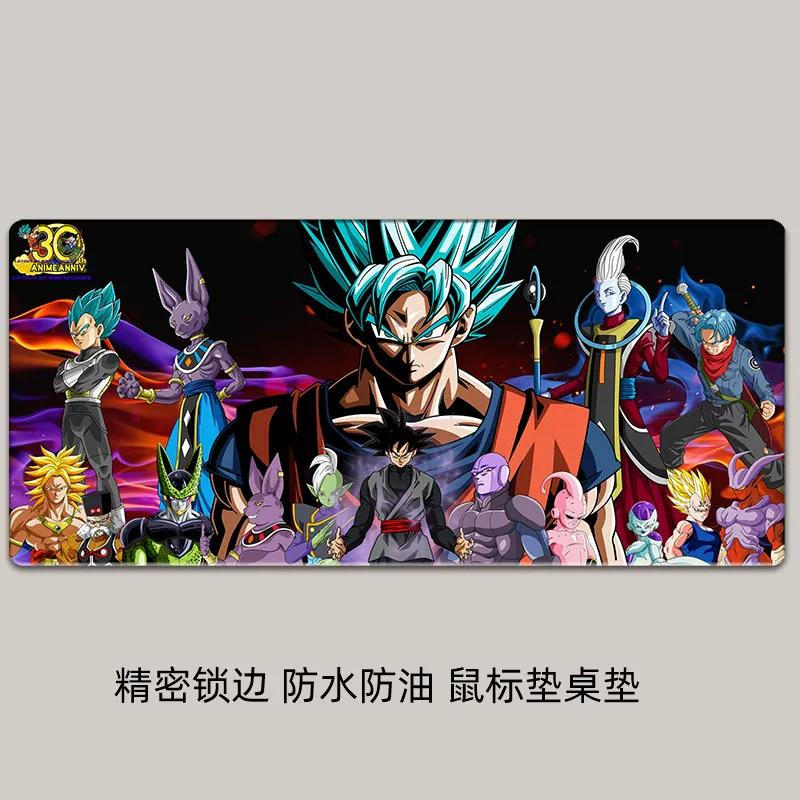 Водонепроницаемый и Нескользящий Кожаный Коврик для Мыши Креативный Мультяшный Dragon Ball Печать Высокой Четкости Увеличенный Сон Гоку Компьютерный Офисный Настольный Коврик Коврик для Ноутбука