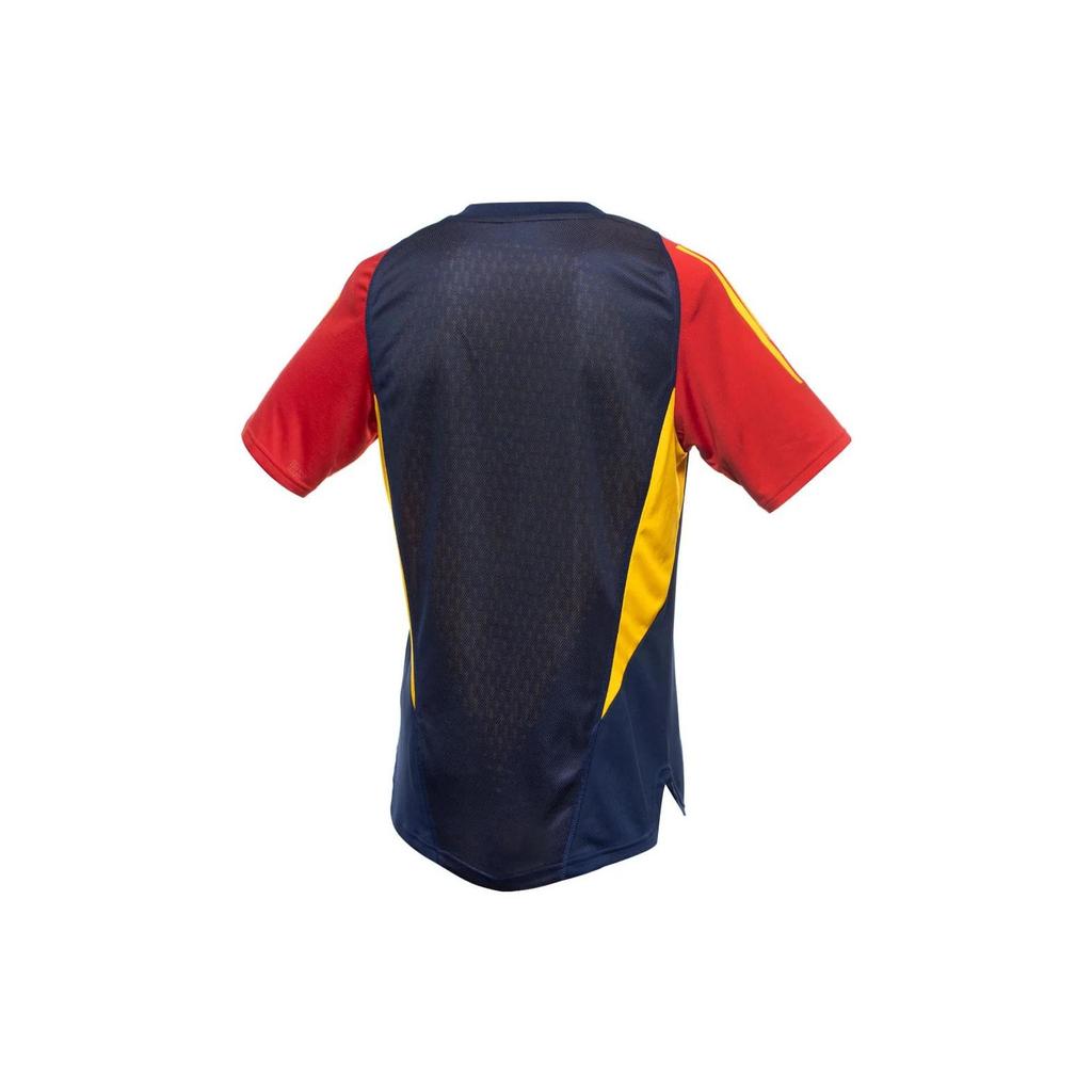 Adidas Полосатая футболка с коротким рукавом и V-образным вырезом, мужские топы, синяя VE978-HE8821