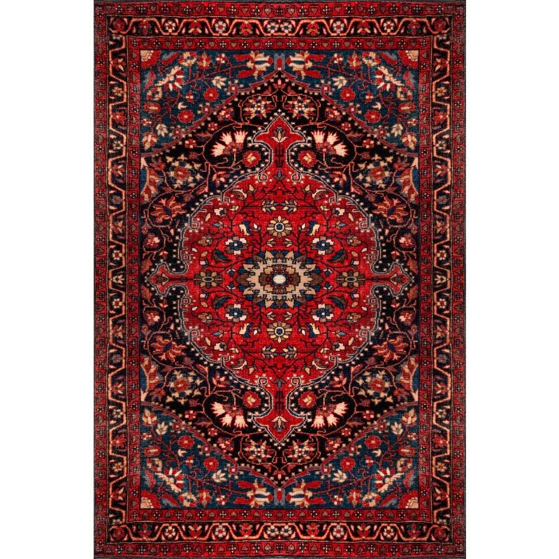 Красный синий ковер коврик для машинной стирки коврик для гостиной в винтажном стиле классический восточный традиционный персидский марокканский бохо ковры