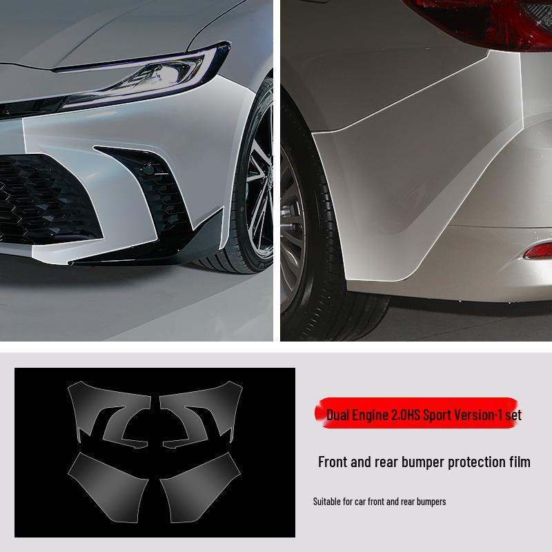 Toyota Camry Front & Rear Bumper TPU Protective Film - Transparent & Invisible, Fits 25 Models