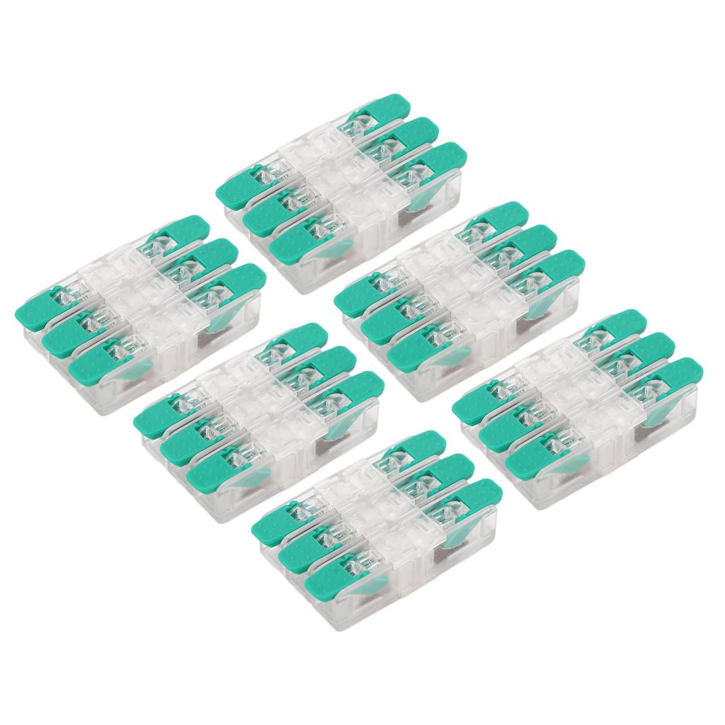 10 шт. 3 в 3 выхода Разъем для проводов Быстрое подключение Клемма проводника Электрические кабельные соединители 0,5-6 мм²