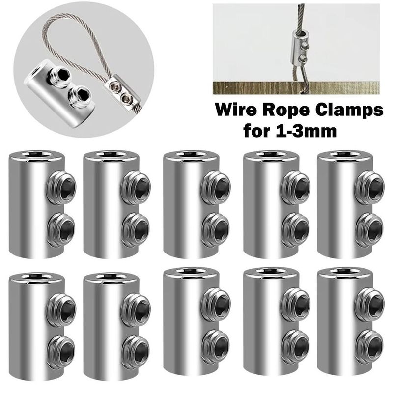 Screws Fixed Copper Steel Wire Rope Clip Metal Adjustable Wire Rope Clamp Stainless Steel Cable Clamp Hardware Accessories