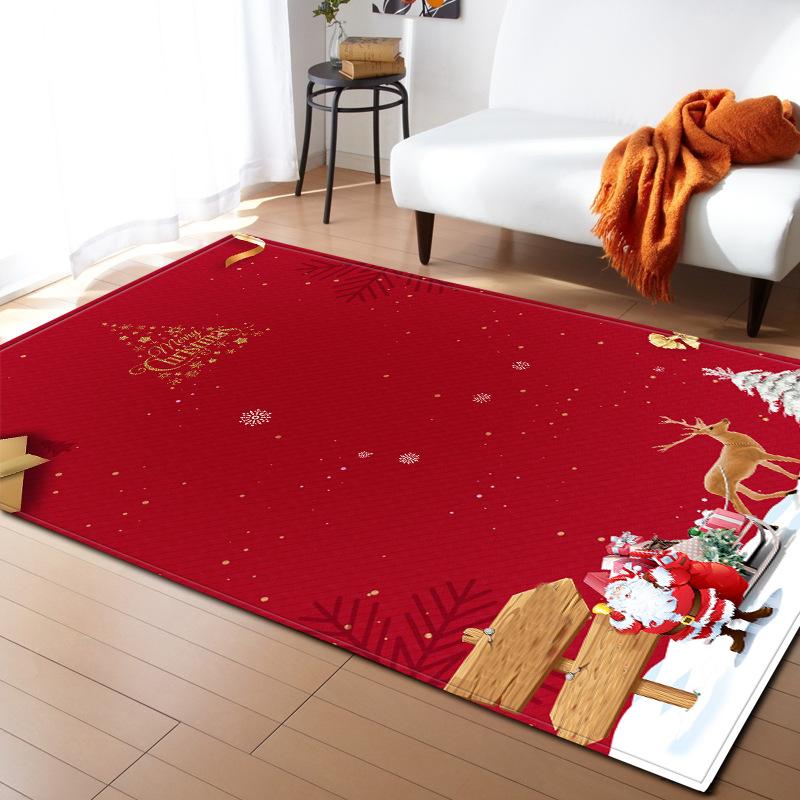 Christmas Living Room Carpet Bedroom Dining Room Floor Mat Doormat Pattern Can Be