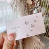 6 Pcs/Set Simple Crystal Stud Earring Set For Women Butterfly Zircon Earrings Girl Party Wedding Engagement Jewelry Accessories