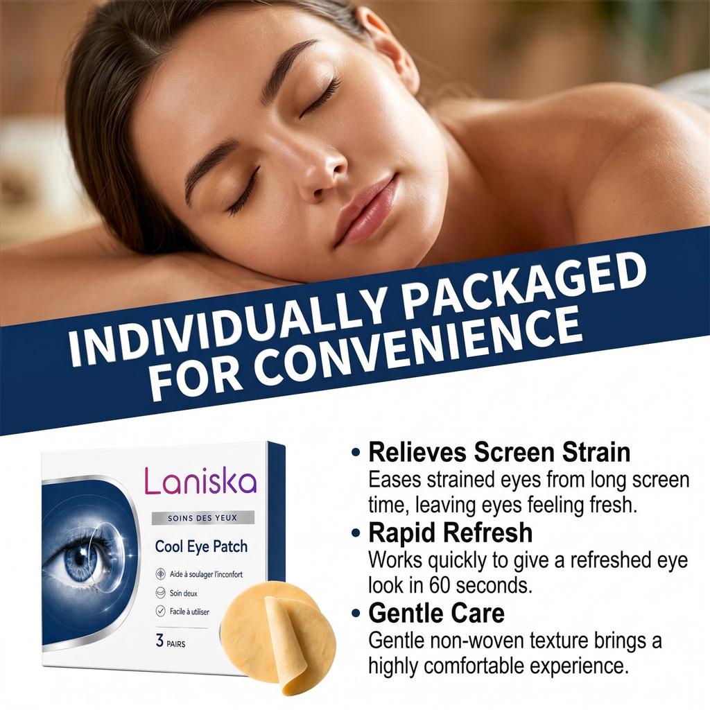 LANISKA Eye Patch Moisturizing Hydrogel Under Eye Pads for Dry Skin, Hydrating Eye Mask, Gentle Adhesive