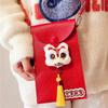Cross Body PU Leather Red Envelope Tassel Lion Dance New Year Money Envelope  Celebration Party