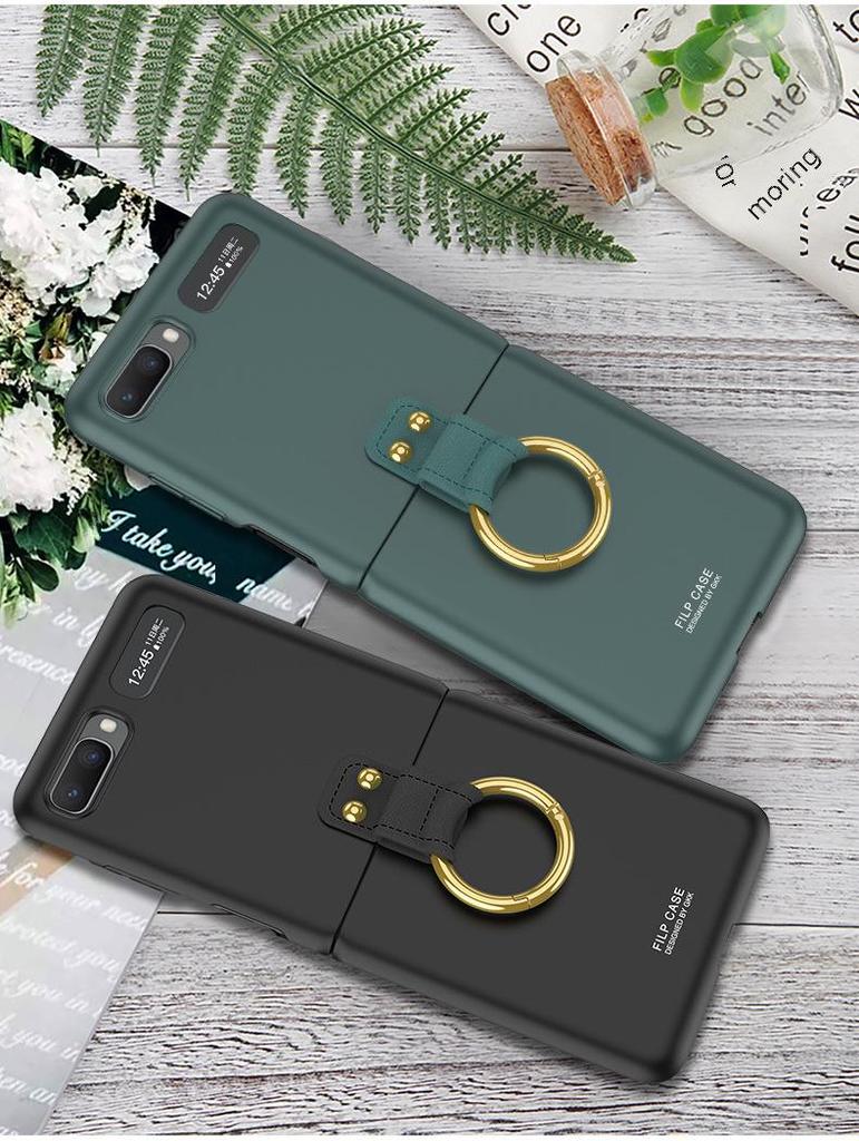 «Тонкий кожаный магнитный чехол для Samsung Z Flip6/5, Z Flip4/3 — складной, беспроводная зарядка, защита от падений»