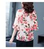 Elegant Fashion Bow Lace Chiffon Floral Blouse Woman Autumn New Office Lady Commute All-match Loose Printed Ruffles Shirts