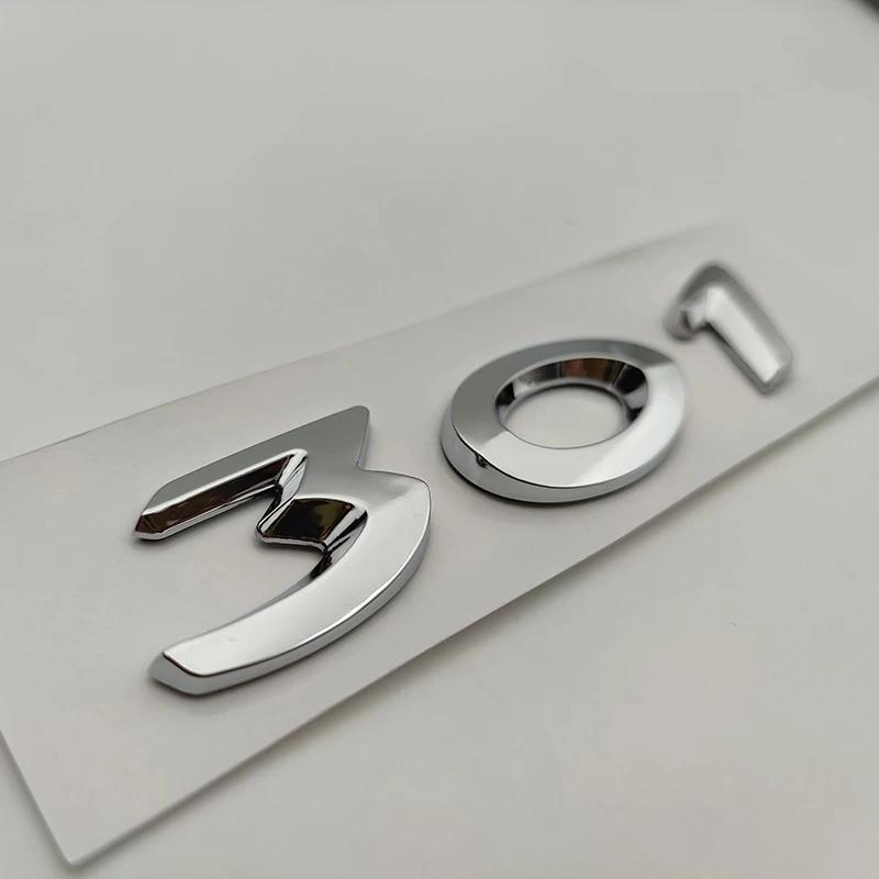 3d ABS Chrome логотип 301 эмблема буквы клейкая табличка на багажник автомобиля значок наклейка для 301 наклейка аксессуары