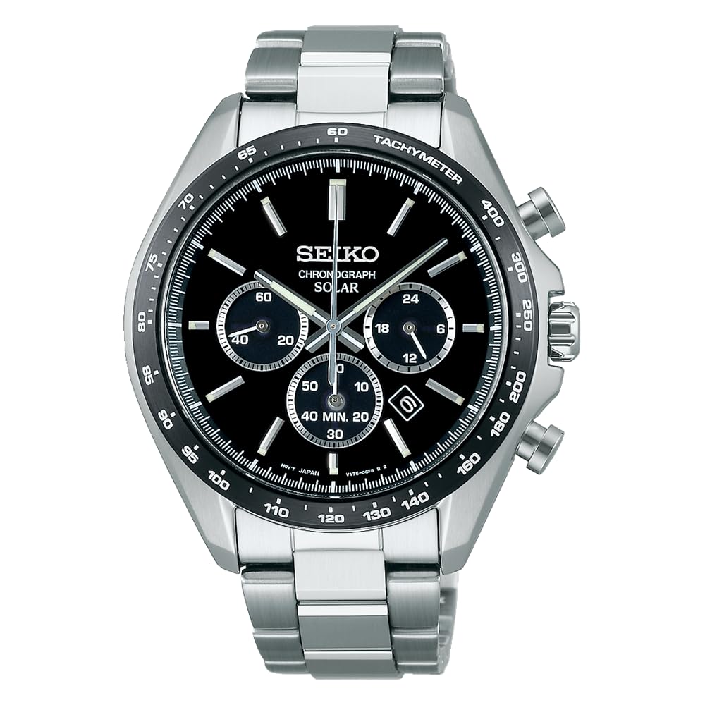 Seiko Selection Solar Chronograph The Standard SBPY167 Silver Watch Men's