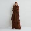 Мусульманские комплекты из двух предметов, одежда для молитвы, рубашки с длинными рукавами и капюшоном, хиджаб, свободные макси-юбки с эластичной резинкой на талии, женские комплекты Абая