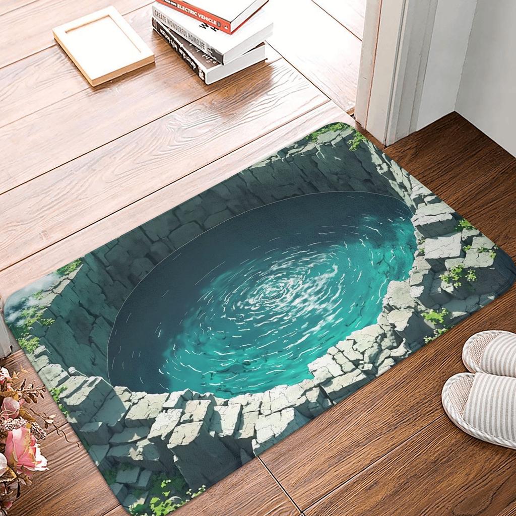Wood Deer Print Door Floor Bathroom Kitchen Mat Anti-Slip Outdoor Doormat Living Room Entrance Carpet Rug