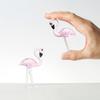 Handmade Art Simulated Pink Flamingo Cute Animal Sculpture Creative Glass Flamingo Figurines  Home