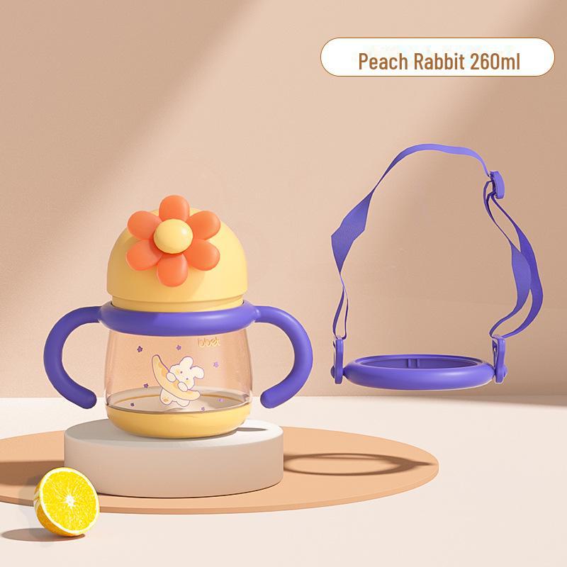 Двухцелевая кружка для молока и воды в виде слоненка с трубочкой для детей от 6 месяцев