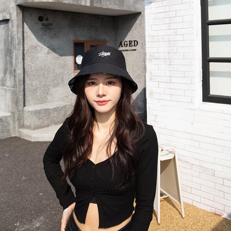 Мужская и женская двухсторонняя шляпа рыбака с маленькими полями и буквами-цветками, женская весенняя шляпа для бассейна