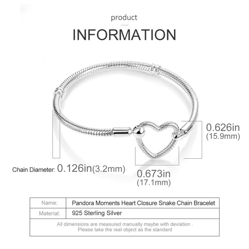 Модный тренд 925 Серебряная змея цепочка застежка браслет шарм подходит оригинальный кулон из бисера DIY изготовление ювелирных изделий для женщин подарок на день рождения