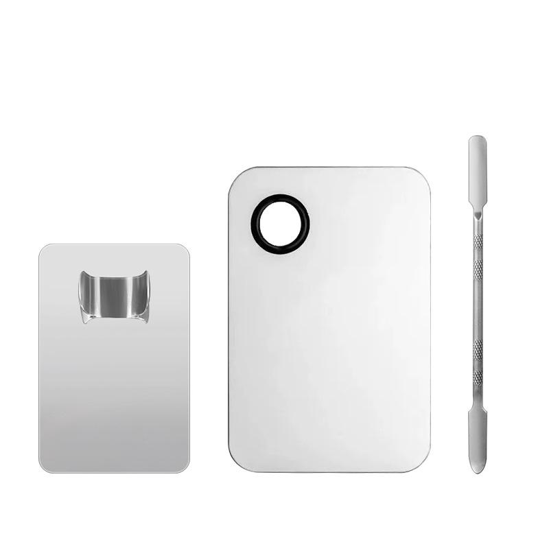 Набор палитры для смешивания макияжа и шпателя из нержавеющей стали