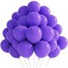 Latex Balloon - Purple - 50 Pieces - 10" (25 Cm) - Natural Latex - Helium Compatible