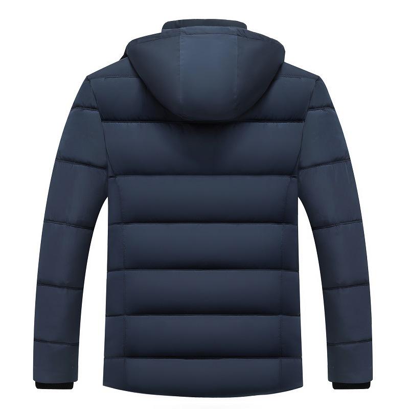 Men's Fall and Winter Hooded Warm Jacket Thickened Outdoor Warm Windproof Jacket Lining Padded Jacket