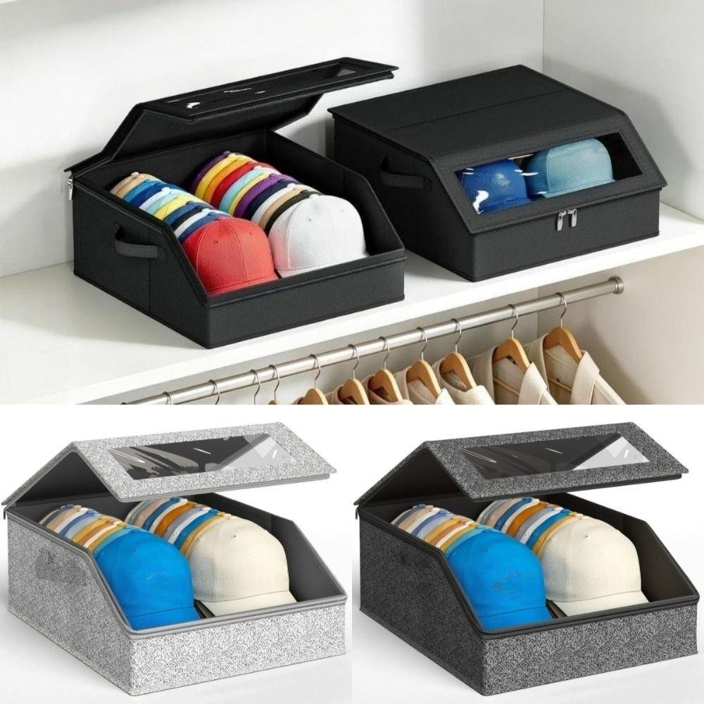 Non-woven Stackable Hat Organizer 24 Cap Capacity Cap Storage Case Hat Storage Box Closet Storage