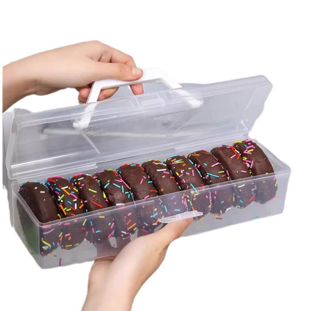 Многоразовая коробка для рулетного торта для выпечки и на вынос - Дизайн «Хлопковое лоскутное одеяло и полотенце»