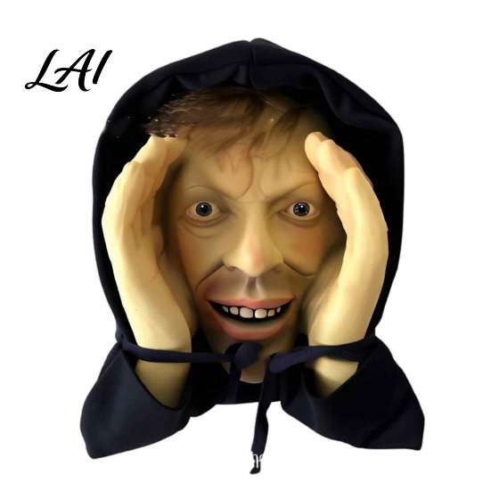 Halloween Prank Realistic Scare Window Mask, Props Creepy Prop for Glass Startling Gadgets Surfaces,