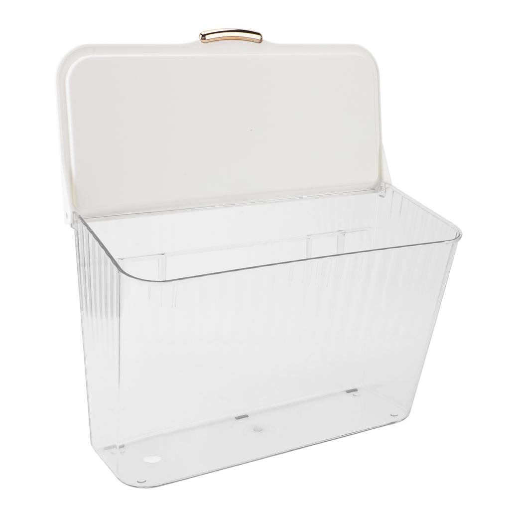 4L Wall Mounted Laundry Basket Dustproof Multifunction Wall Hanging Dirty Clothes Basket with Lid