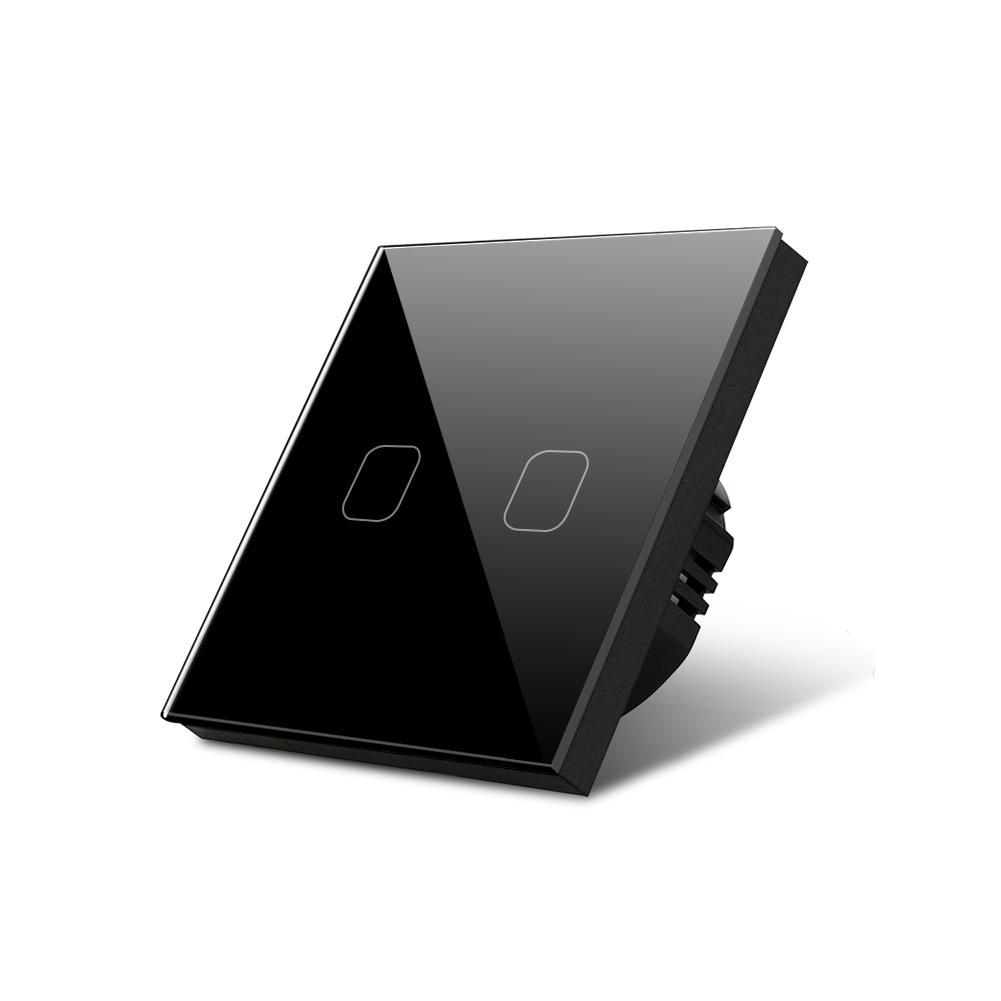 Сенсорный переключатель для светодиодной лампы, умный свет, стандарт ЕС, 1/2/3, 1 способ, сенсорный датчик, настенный переключатель, панель из хрусталя