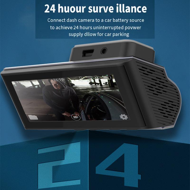 Видеорегистратор Ultra HD, Автомобильный DVR, 24-часовой мониторинг парковки, Передний и задний WIFI-регистратор