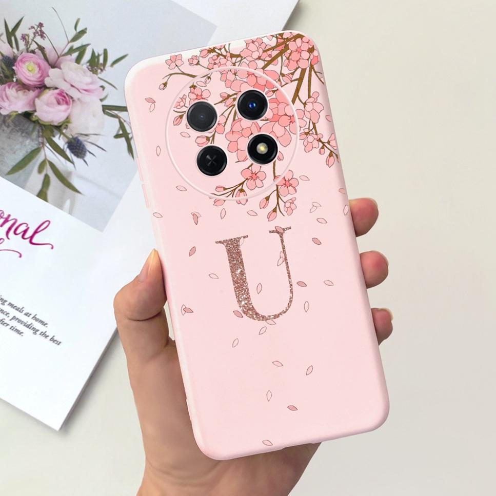 Для Huawei nova Y91 4G Чехол Модный Цветок Буква Роскошная Корона Мягкий Силикон Задняя Крышка Для Huawei nova Y 91 STG-LX1 Чехлы для Телефона