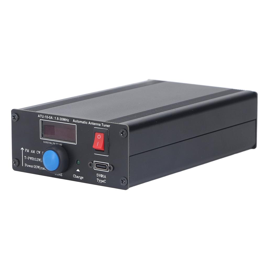 5V 1A Shortwave Antenna Tuner with USB Cable SSB CW FM AM Shortwave Power Meter 1.8‑30MHz