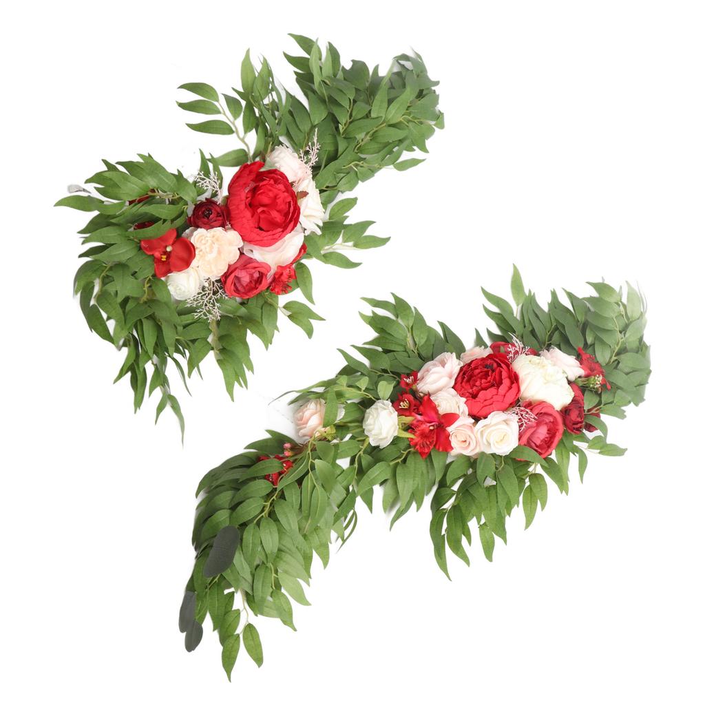 Свадебная арка цветы красная шелковая ткань яркий цвет широко используемый искусственный цветок гирлянда