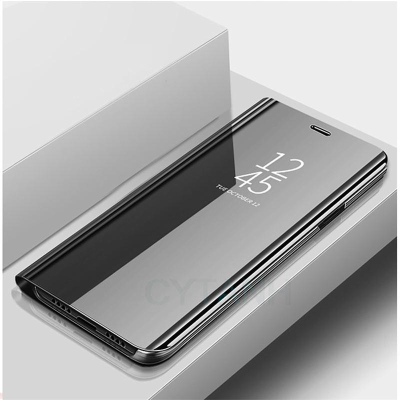 Зеркальный чехол-книжка для Xiaomi Redmi Note 13 12 11 10 9 8 Pro Plus Funda для Redmi Note 12 Turbo 12S 11S 9T 8T Carcasa Cover