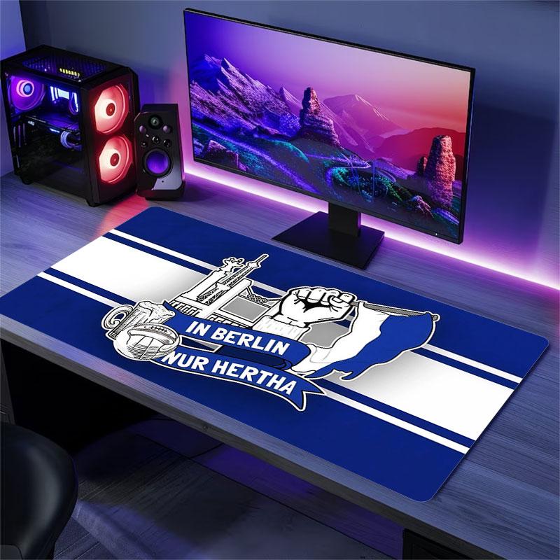 Hertha BSC Mouse Pad, Large Gaming Desk Mat, Non-slip XXL Mousepad for Laptop & Tablet, Mini PC Playmat with Stitched Edges