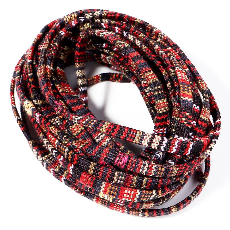 5 Yards Cotton Rope 5mm Fabric Ethnic Decorative Flat Twisted Cords For Handmade Bracelets Materials Jewelry Making Wholesale