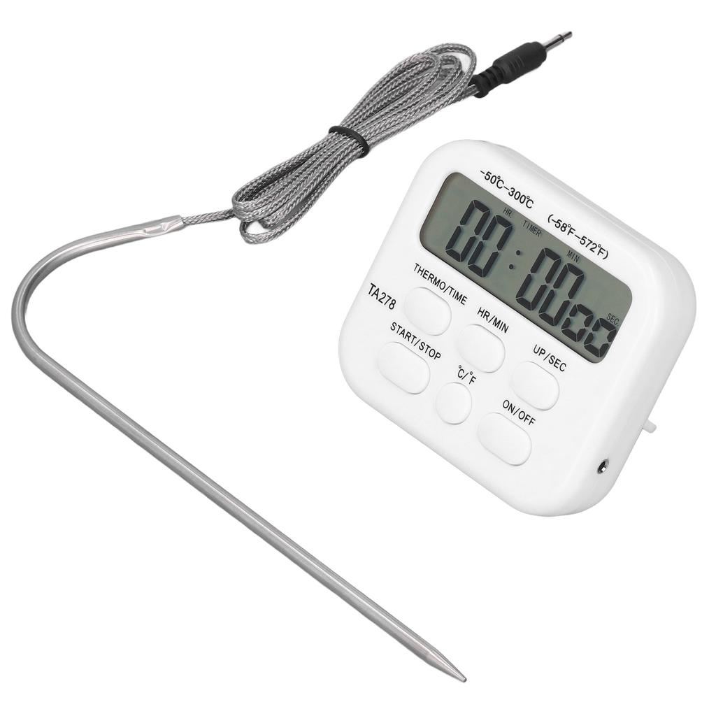 Digital Kitchen Thermometer High Sensitivity Multifunctional Thermometer with Probe Alarm Function