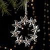 Хрустальное рождественское украшение, подвесное акриловое украшение в виде снежинки, блестки, украшение на праздничную тему, прозрачные зимние принадлежности для декора вечеринки