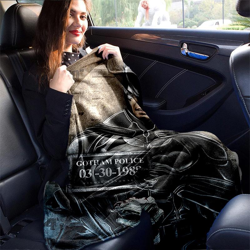 Gotham Police Mugshot Poster - Batman & Joker Art PrintPrint Blanket, Soft Blanket For Sofa Office Bed And Travelling Daughter Birthday Gift