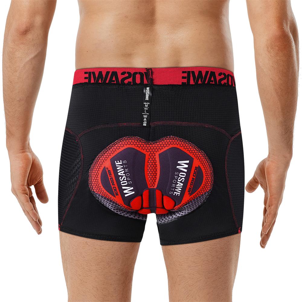 Wosawe Велосипедные шорты с 3D гелевой подкладкой, силиконовое велосипедное нижнее белье, компрессионные велосипедные шорты для горного велосипеда, дышащие дорожные шорты с защитой от пота