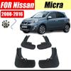 Mud Flaps For Micra 2008-2016 Mudguards Fender Micra Mud Flap Splash Guard Fenders Car Accessories Auto Styline Front Rear 4 Pcs