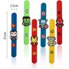 6 X Cartoon Super Hero Snap Bracelet Figure Party for Kind's Gift