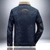 Men's Denim Jacket Winter Fleece Thickened Military Jacket Men's
