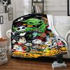 1Pc Halloween Horror Mashup Blanket Soft Throw Blanket For Home Bedroom Bed Sofa Travel Office Solid Christmas Blanket