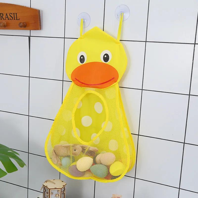 New Cartoon Cute Bathroom Toiletries Kids Toys Mesh Storage Bag Bedroom Wall Mounted Sundries Bag Kitchen Supplies Organizer