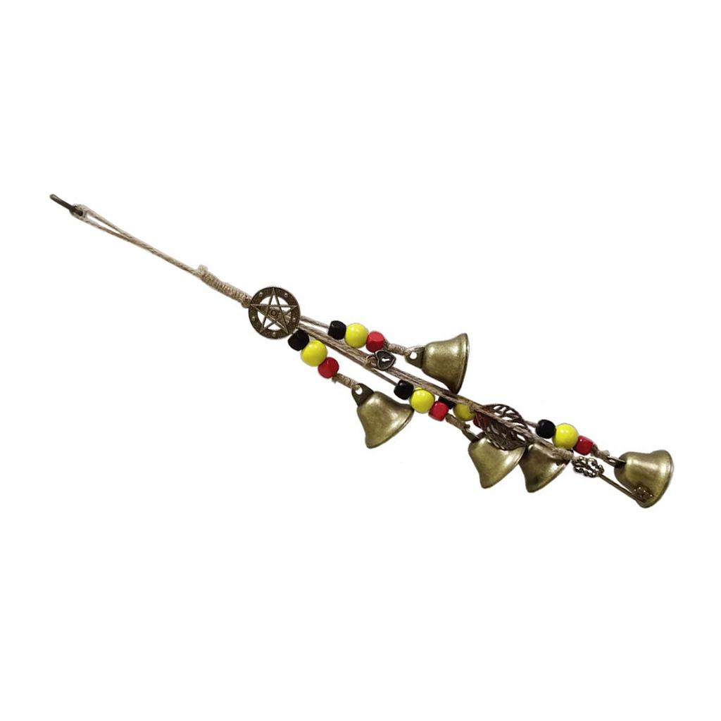 Bohemian Witch Bells Protection for Door Knob Hanger Wind Chimes Witchy Things Clear Negative Energy Witchcraft Supplies