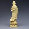 Kannon Wood Carving Feng Shui Buddha Statue Boxwood Wood Carving Kannon Wood Carving Height 12cm