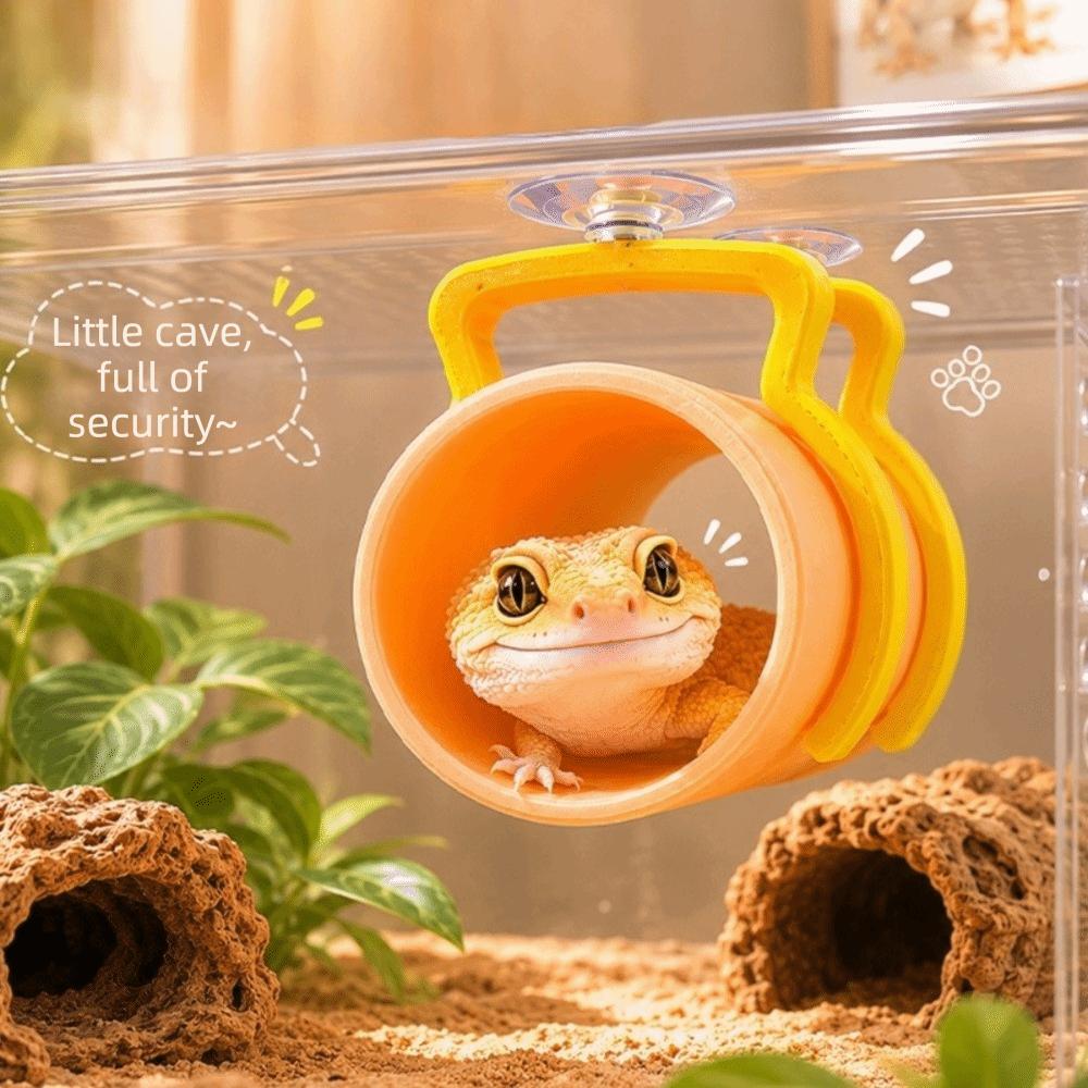 with Suction Cup Reptile Shelter Realistic Hidden Cave Shelter Aquarium Decoration