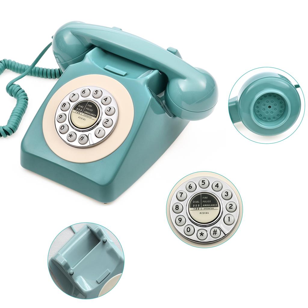 Настольный проводной телефон 80-х годов, винтажный ретро-стиль, телефонный стол, стационарный телефон, поддержка звонка, громкость